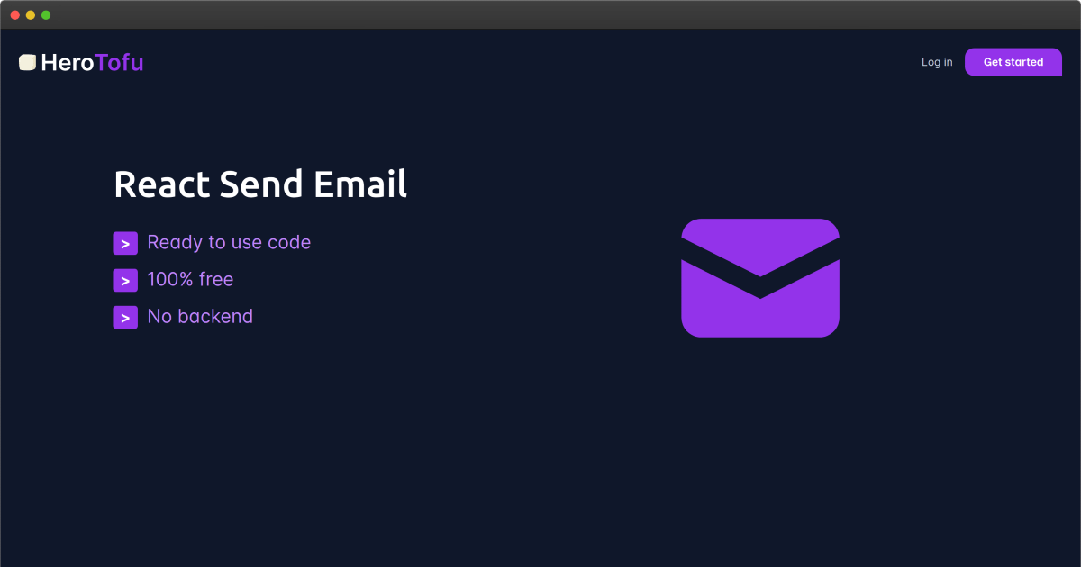 React Send Email - Free And Without Server/Backend | HeroTofu